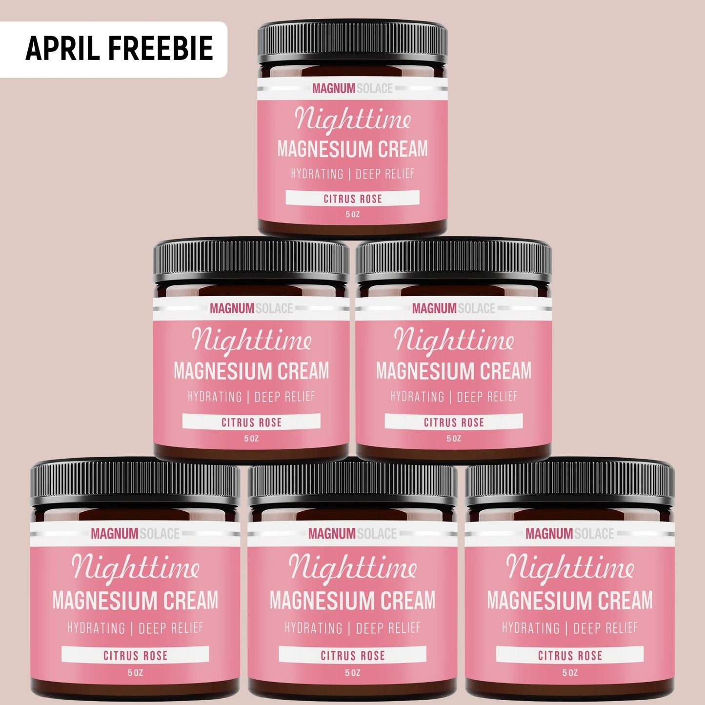 April Freebie- 6 pack Nighttime Magnesium Cream-Citrus Rose - Weiss Workshop