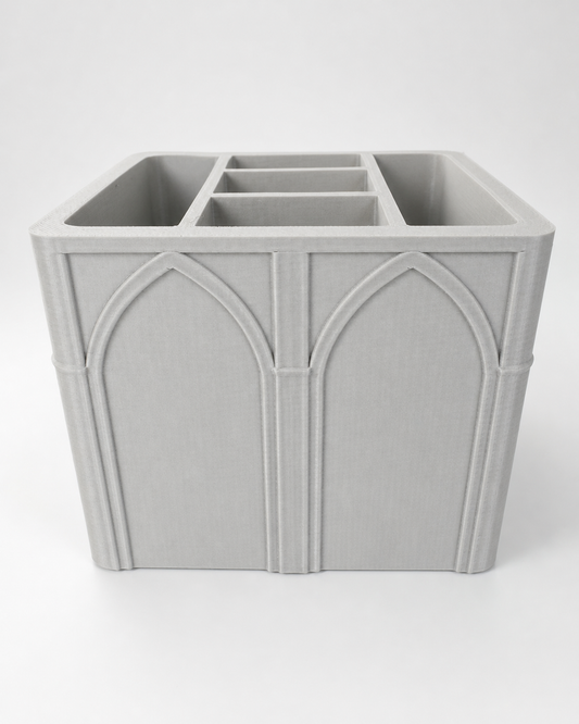 Gothic Arch Desk Organizer- Multi-Use Brush, Pen & Art Supply Holder