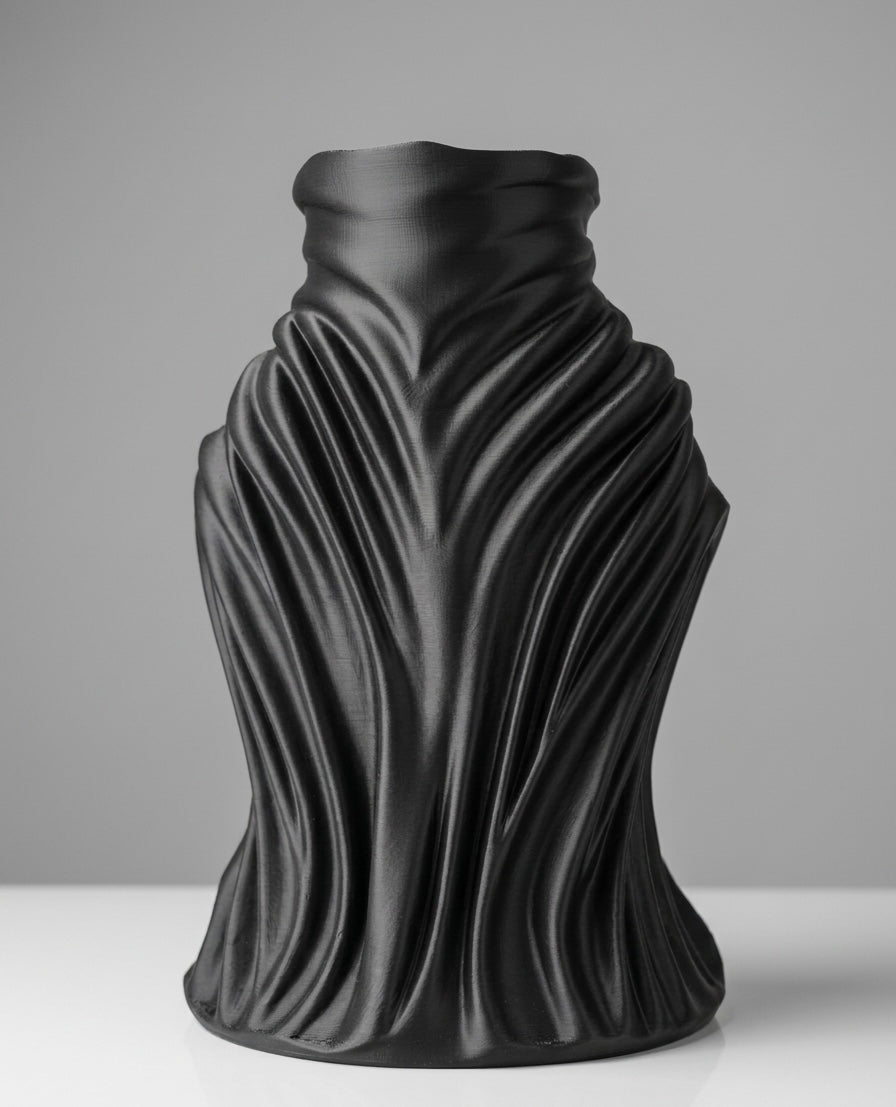 Midnight Cloak Sculptural Vase - Weiss Workshop