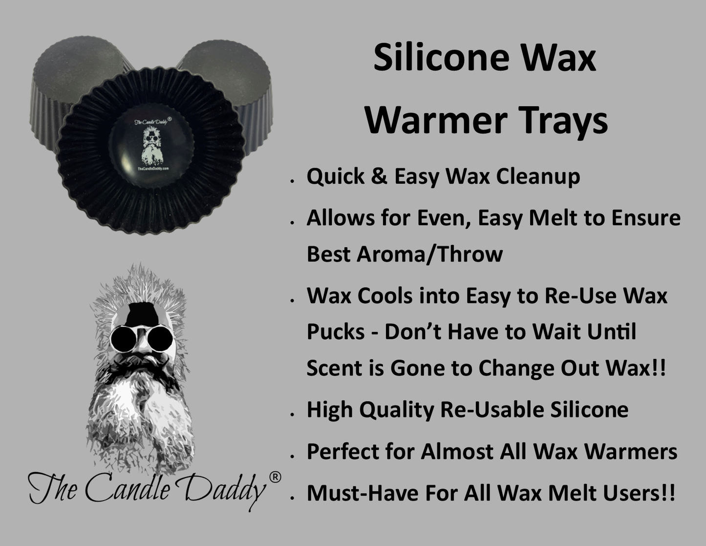 SQUARE SILICONE WAX WARMER LINERS -RE-USUABLE - MUST HAVE!!: Black - Weiss Workshop