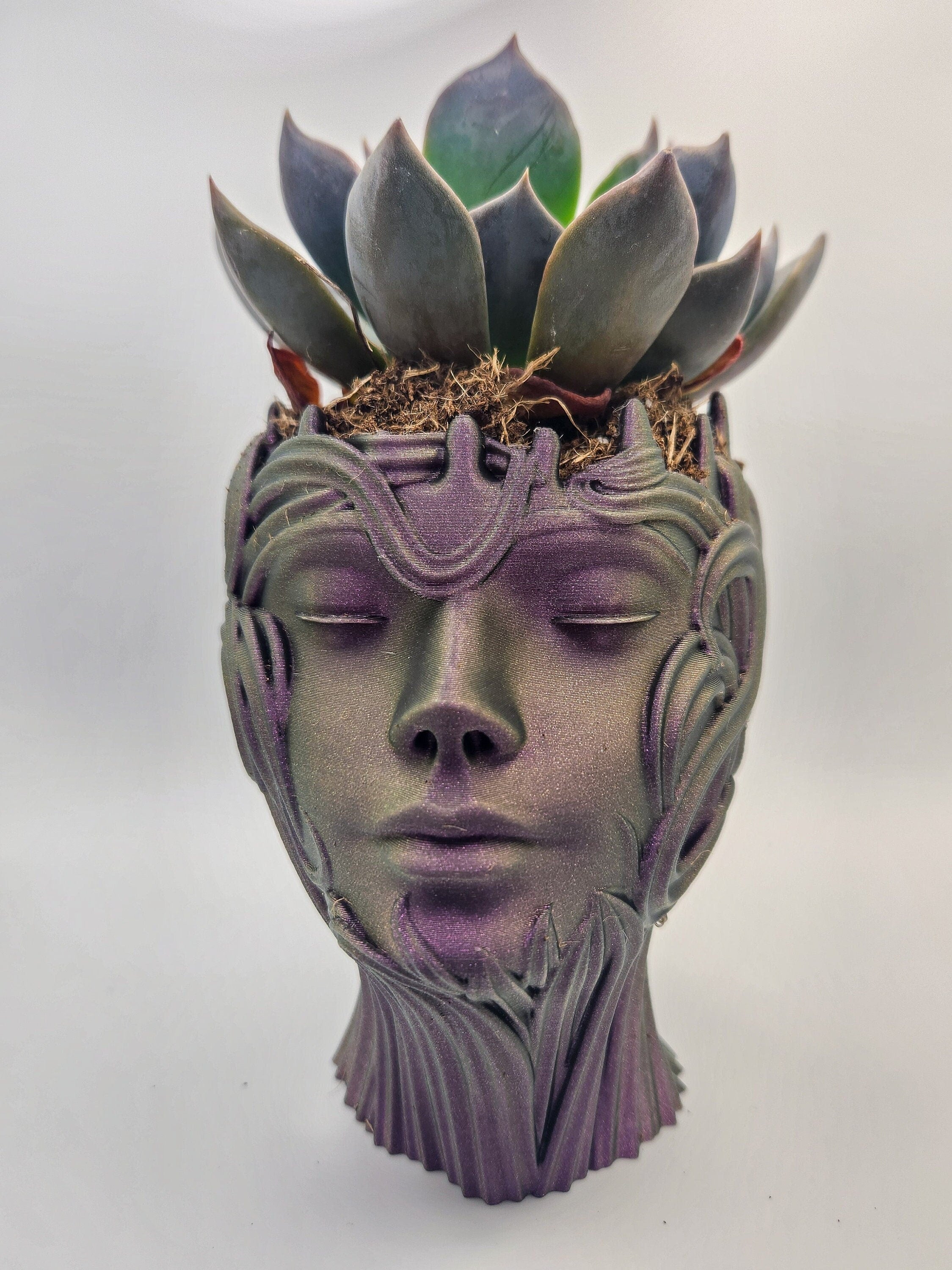 goddess planter pot Goddess Head Planter: Mother Earth Succulent Pot – Weiss Workshop