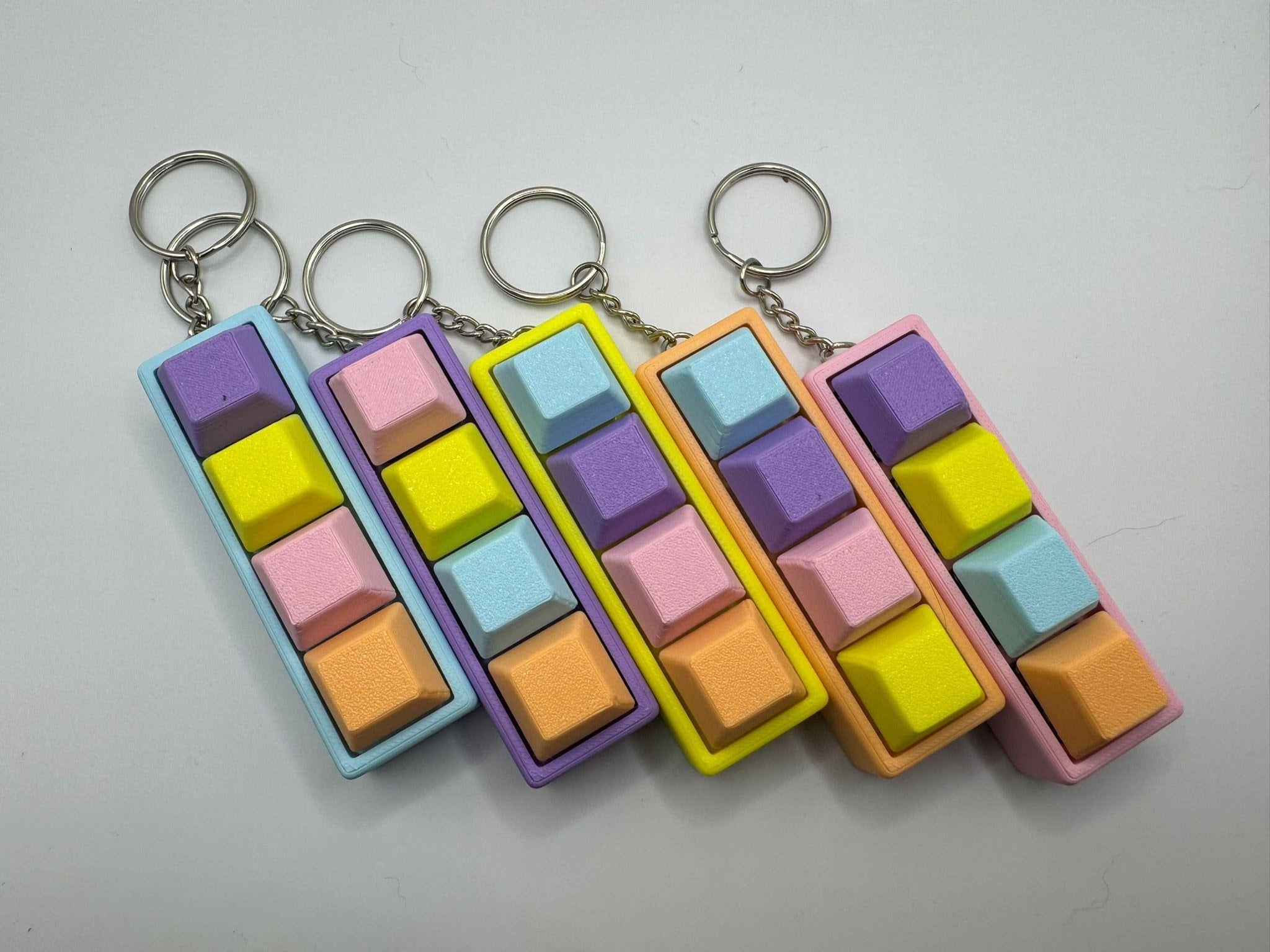 Keycap Fidget Silikon Schlüsselanhänger – Sensorisches Stressabbau Spielzeug, Tragbar Für Schule, Arbeit & Reisen