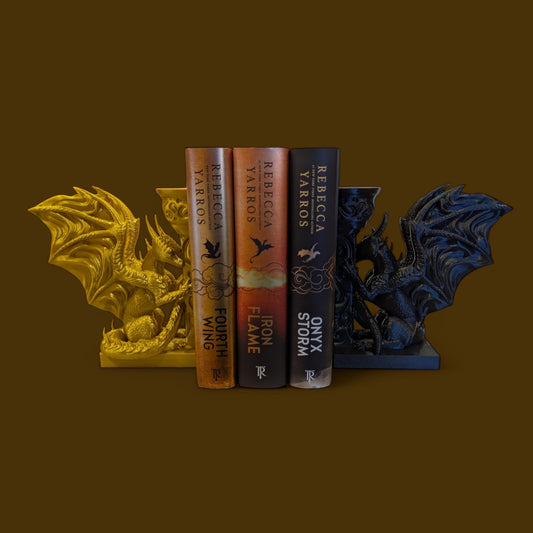 Dragon Statue book ends with lip to hold them in place