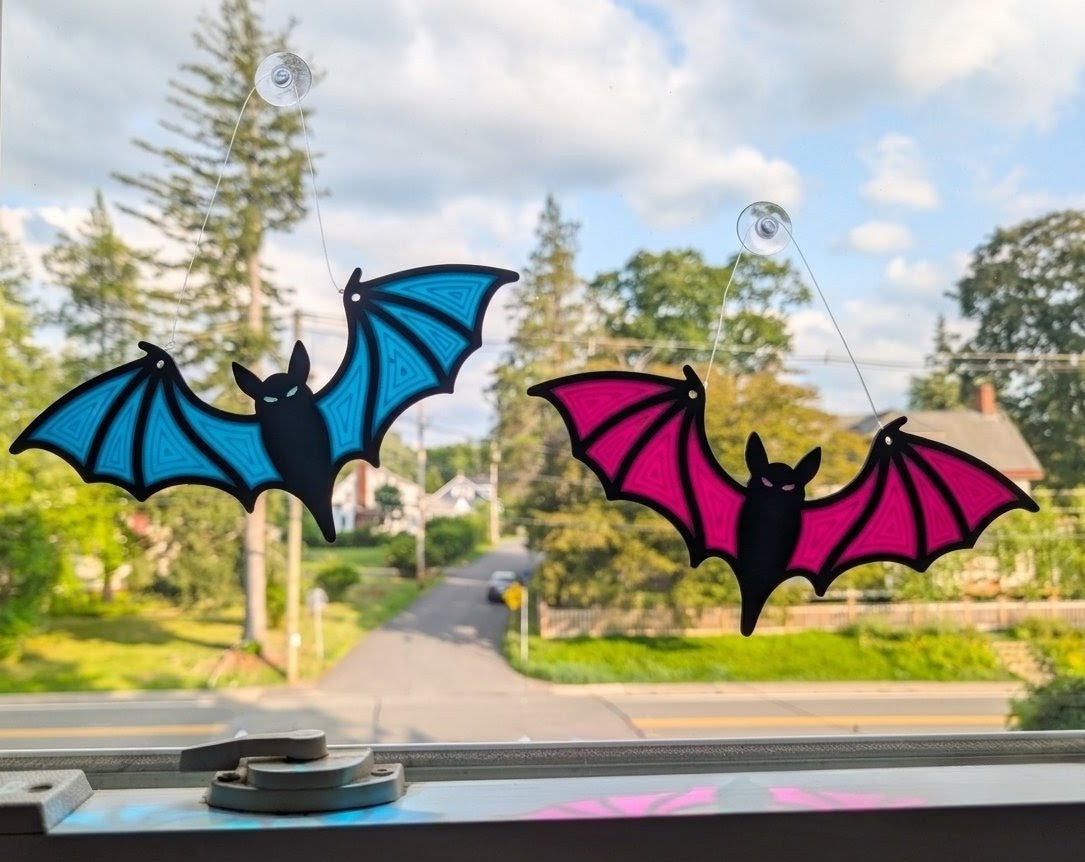 Vibrant Bat Window Suncatcher