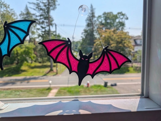 Vibrant Bat Window Suncatcher