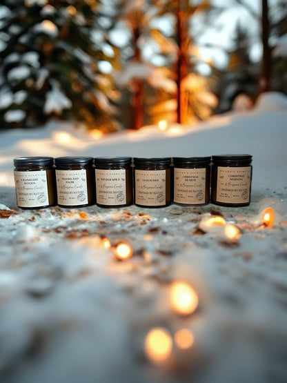 Christmas Candle Collection – Beeswax - No Label Available: Christmas Hearth / 4 oz. (with labels)