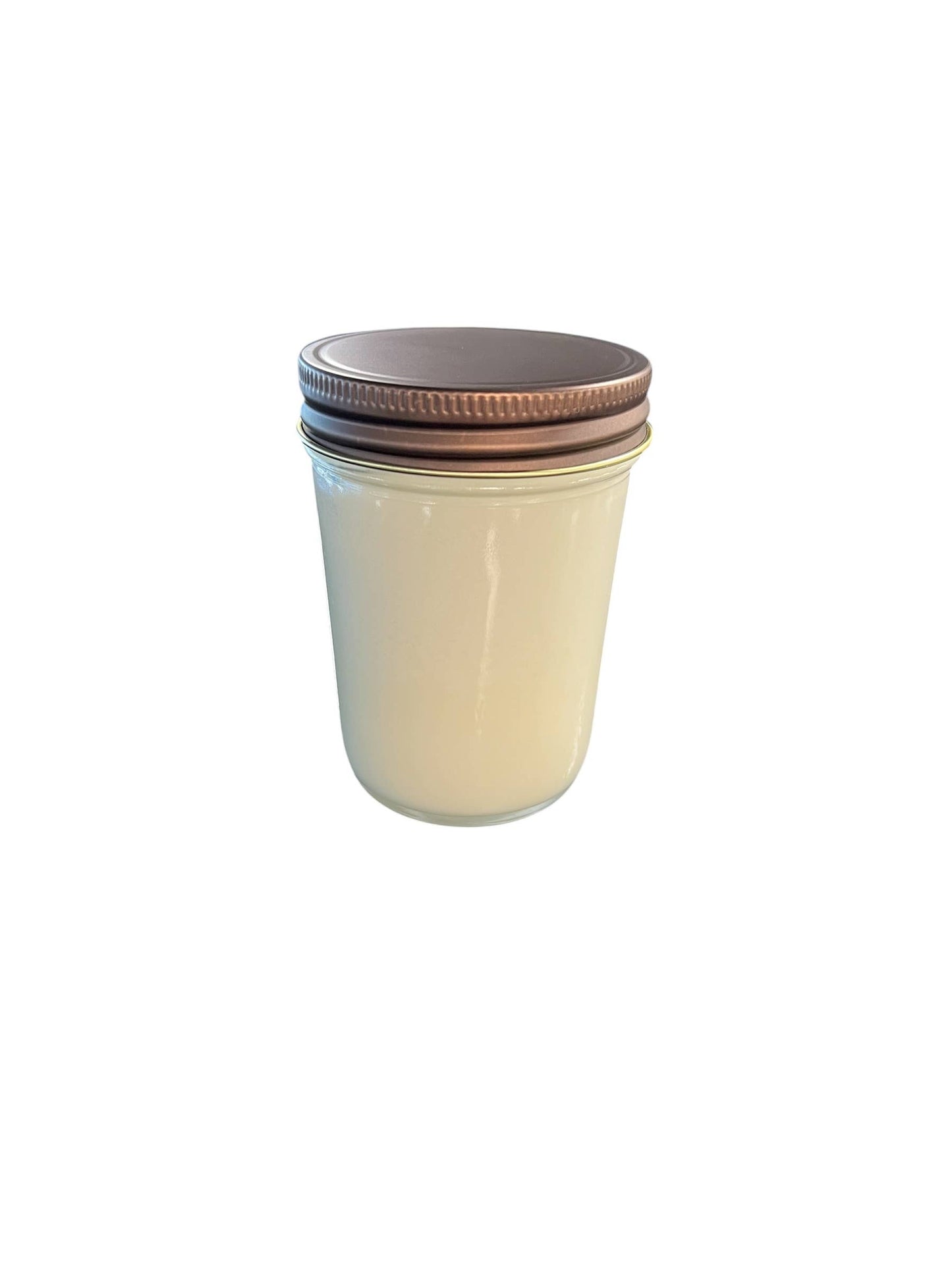 8oz Mason Jar Soy Candles - Rustic  Lid  - 6 Pack No Label: Hazelnut Coffee - Weiss Workshop 