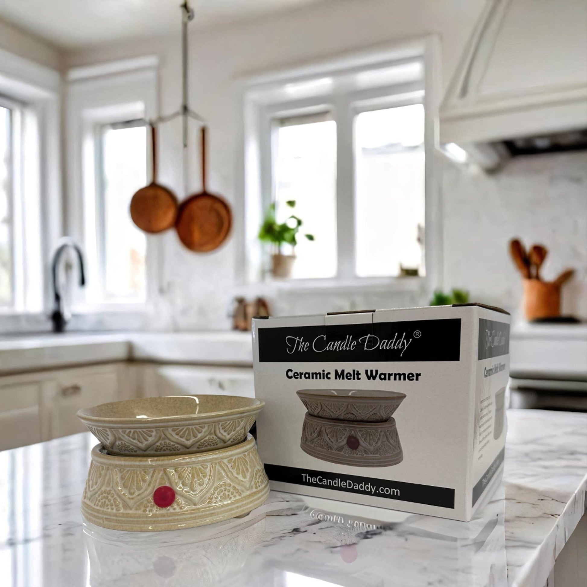 Electric Ceramic Wax Melt and Candle Warmer - Engraved - Weiss Workshop 