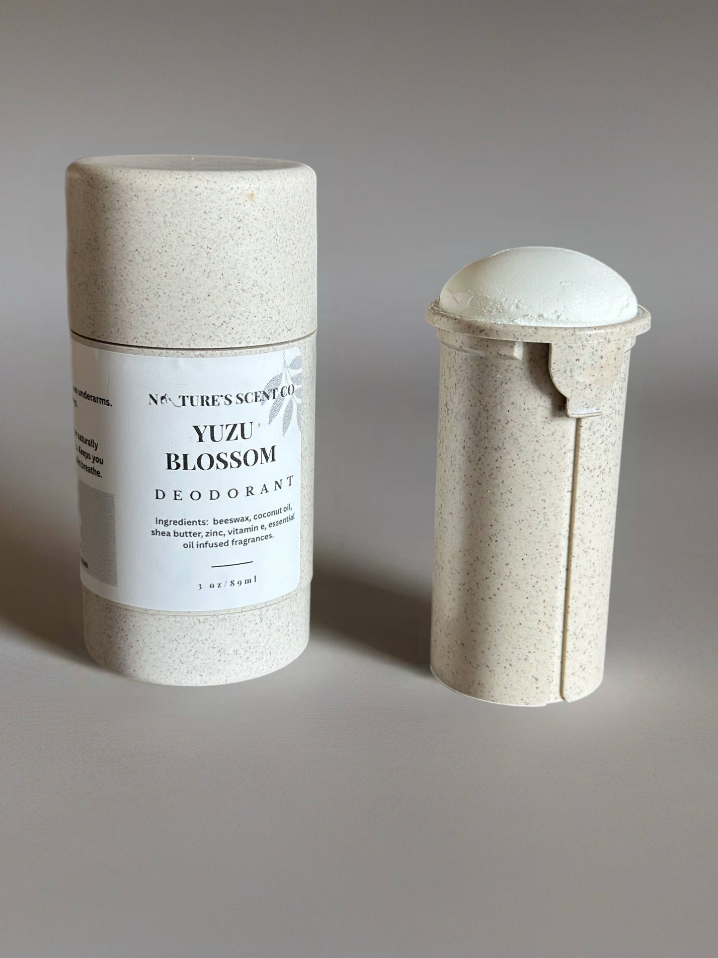 All Natural Deodorant | Aluminum Free, "No Label"  Available: Travel Size Deodorant Stick / Without Labels / Yuzu Blossom - Weiss Workshop 