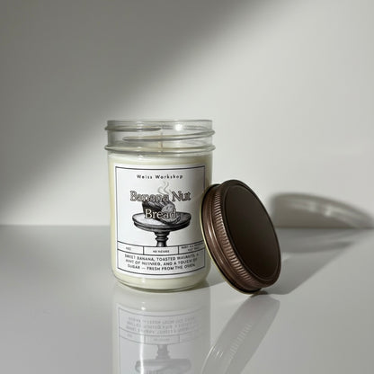 Our soy candles come with  a rustic lid and reusable mason jar