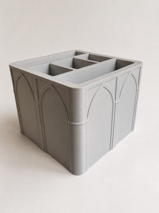 Gothic Arch Desk Organizer- Multi-Use Brush, Pen & Art Supply Holder