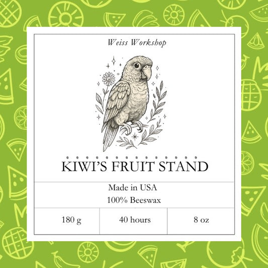 Beeswax Candle - At Home Collection - Kiwi's Fruit Stand