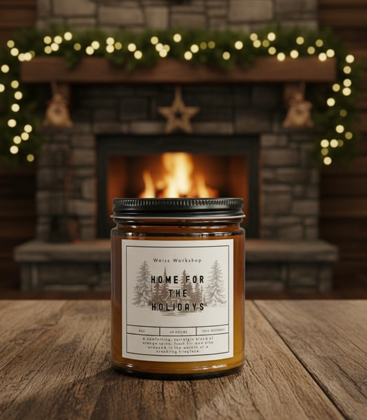 Christmas Candle Collection – Beeswax - Home for the Holidays / 8 oz.