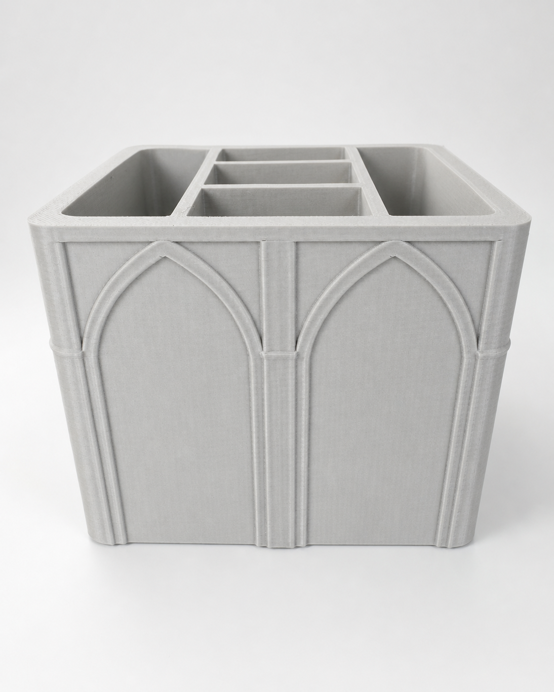 Gothic Arch Desk Organizer- Multi-Use Brush, Pen & Art Supply Holder - Weiss Workshop 