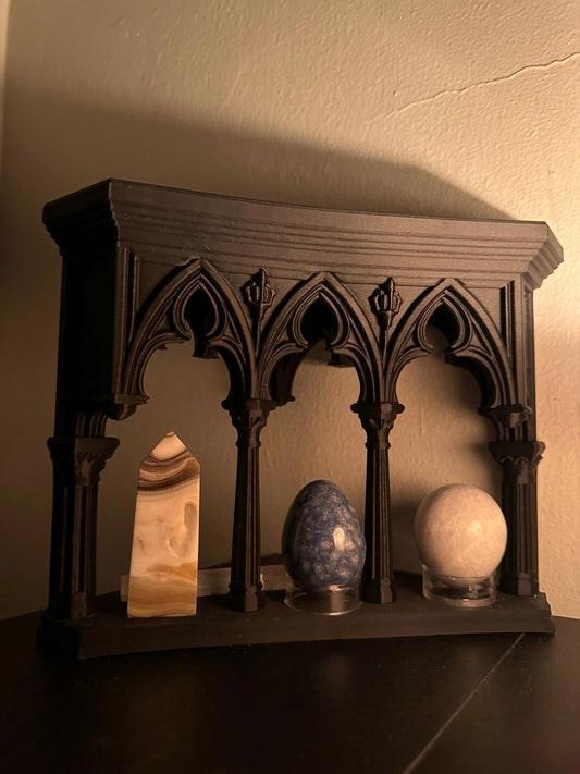 Gothic Corner Shelf for Crystals, Candles & Decor - Weiss Workshop 