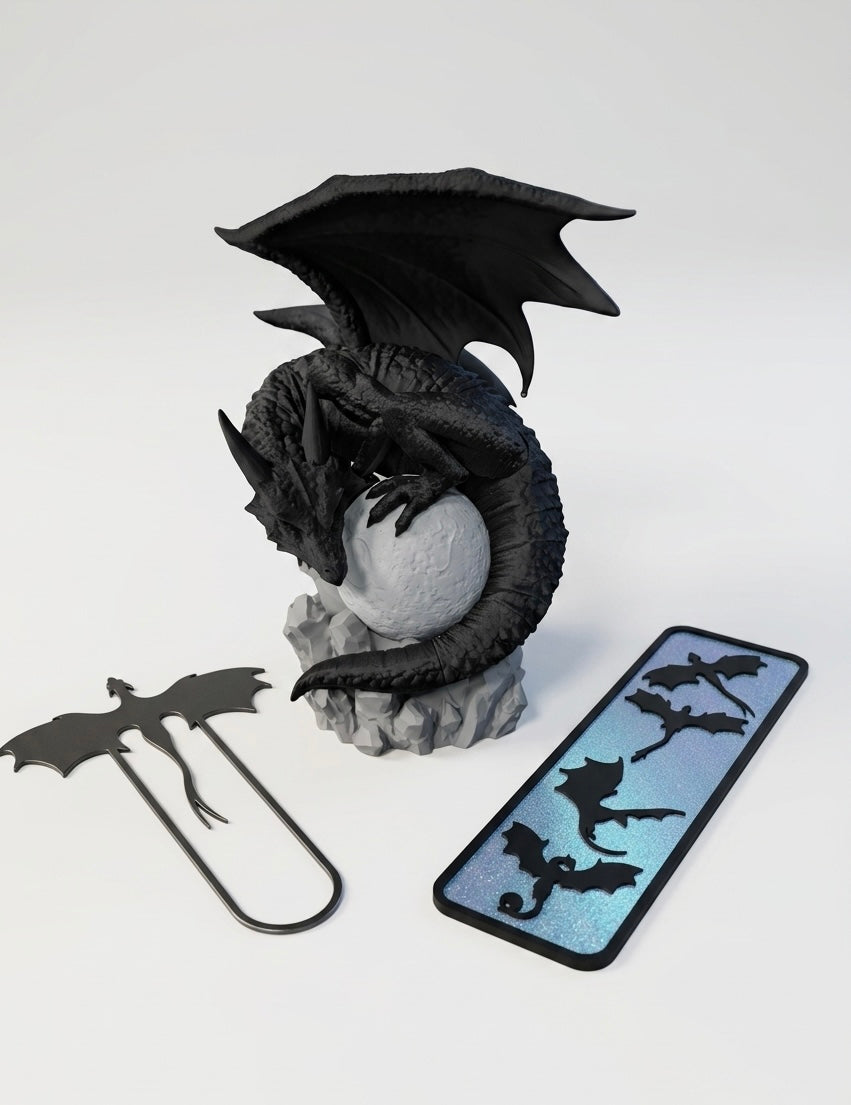 The Dragon Reader Set- Lamp & Bookmark Bundle - Weiss Workshop 