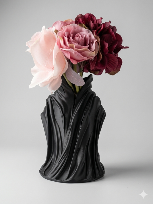 Midnight Cloak Sculptural Vase