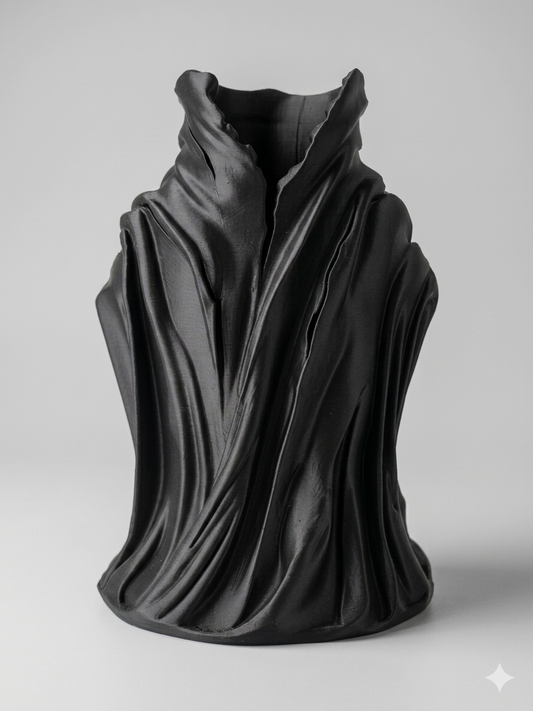 Midnight Cloak Sculptural Vase
