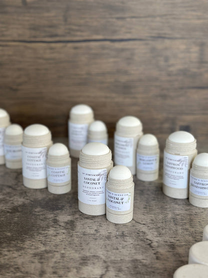All Natural Deodorant | Aluminum Free, "No Label"  Available: Full Size Deodorant Stick REFILL Only / Without Labels / Yuzu Blossom - Weiss Workshop 