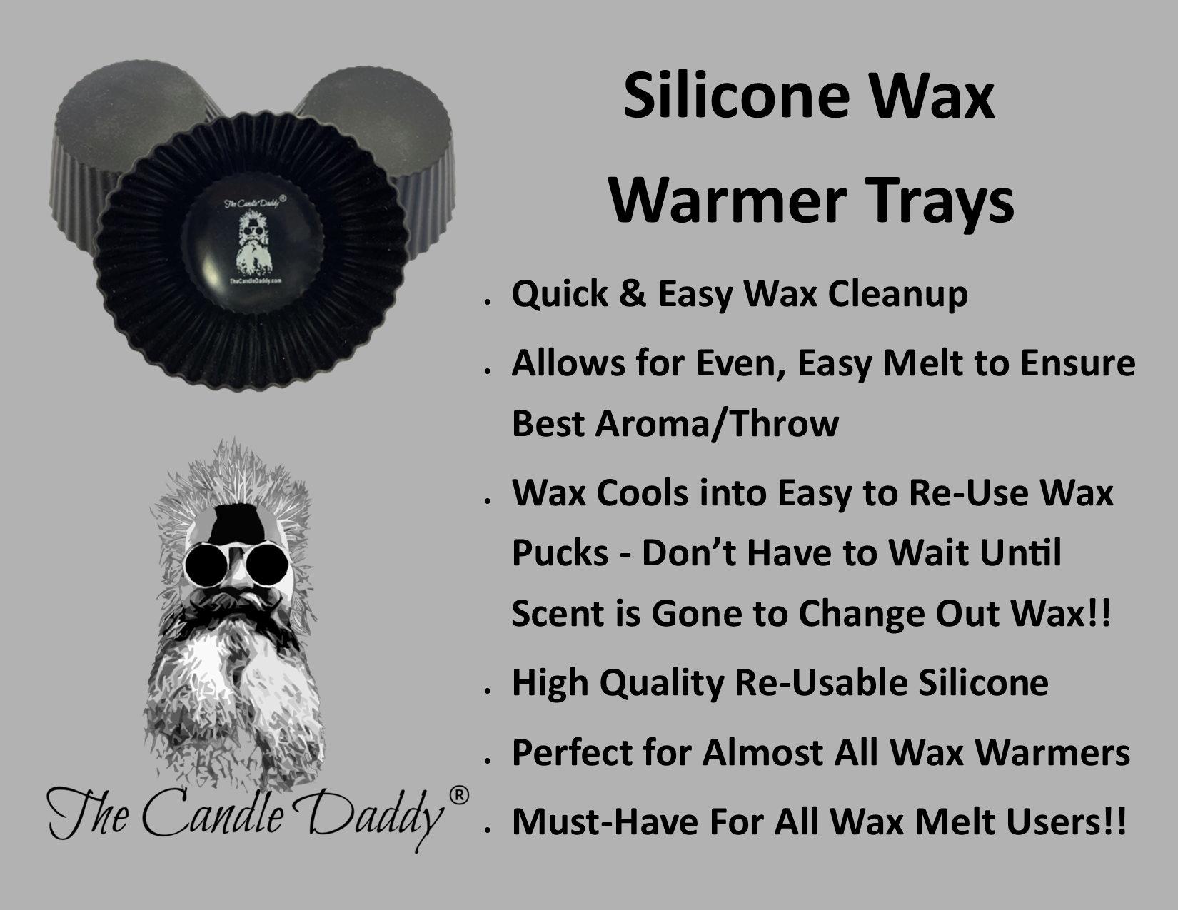 SQUARE SILICONE WAX WARMER LINERS -RE-USUABLE - MUST HAVE!!: Black - Weiss Workshop 