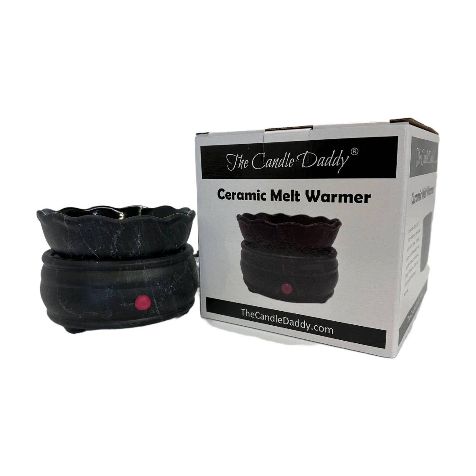 Electric Ceramic Wax Melt and Candle Warmer - Round Marble - Weiss Workshop 