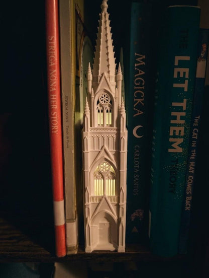Gothic Cathedral Book Nook Shelf Insert