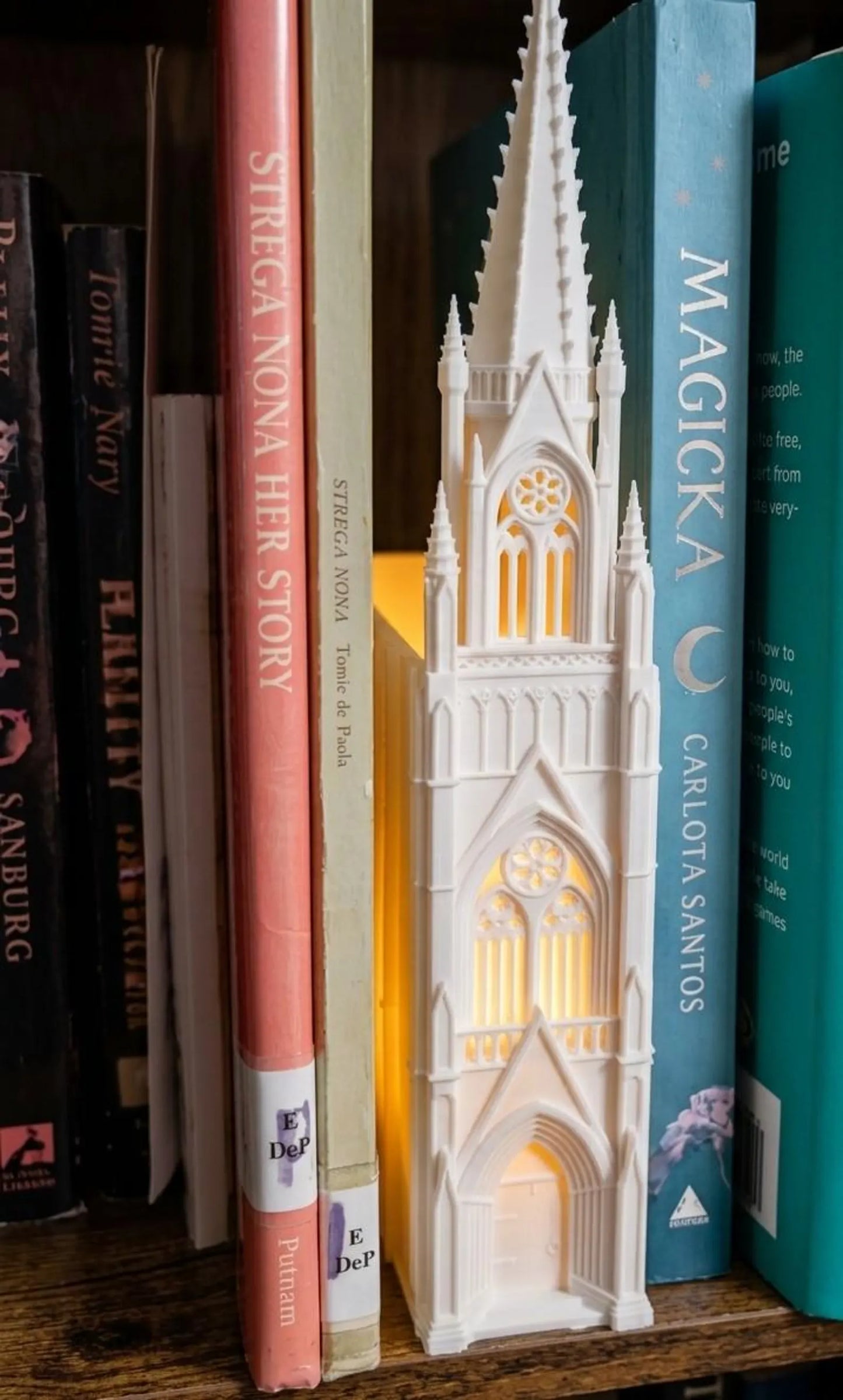 Gothic Cathedral Book Nook Shelf Insert