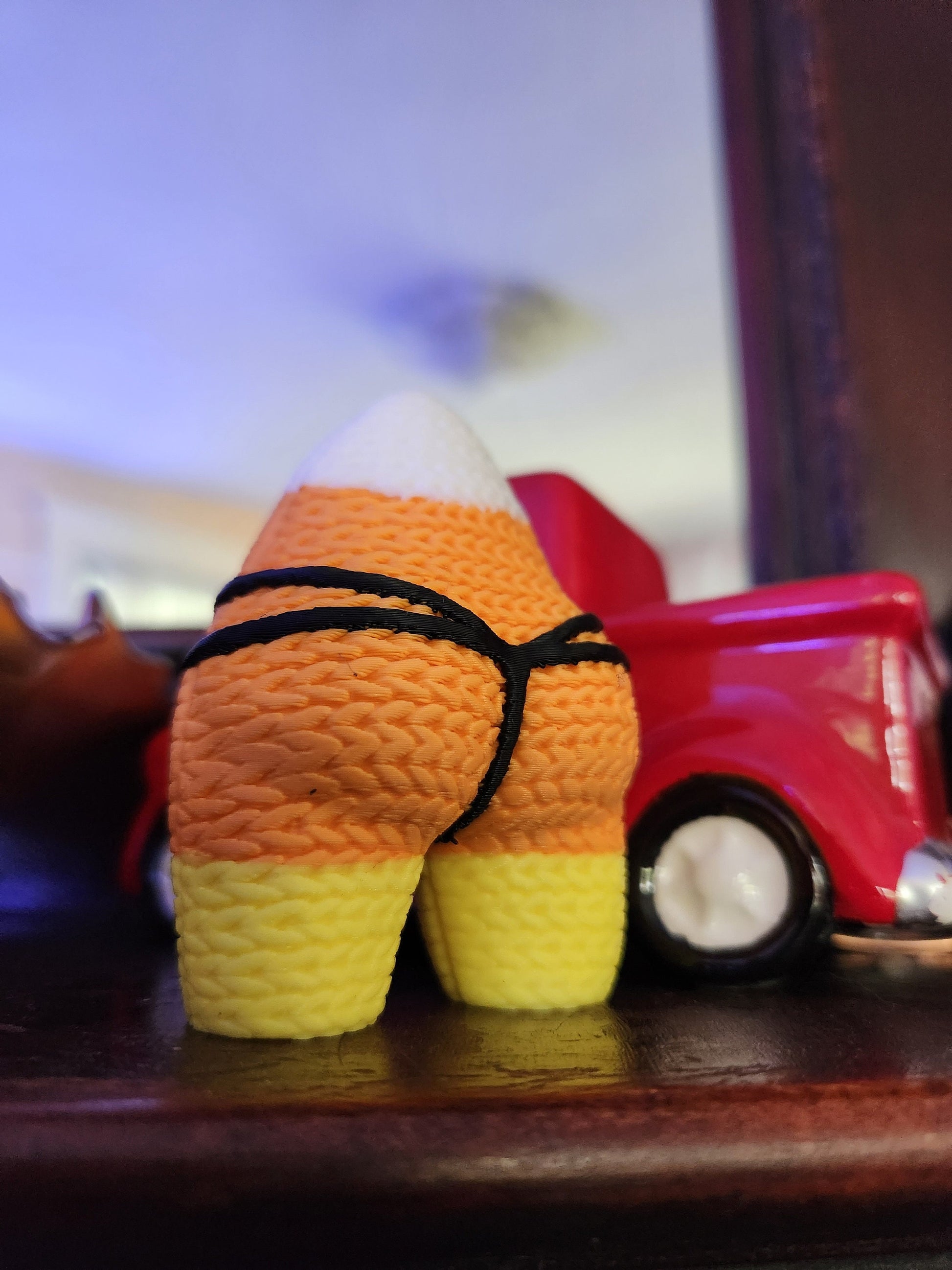 Knitted 3D Printed Candy Corn with booty and g-string