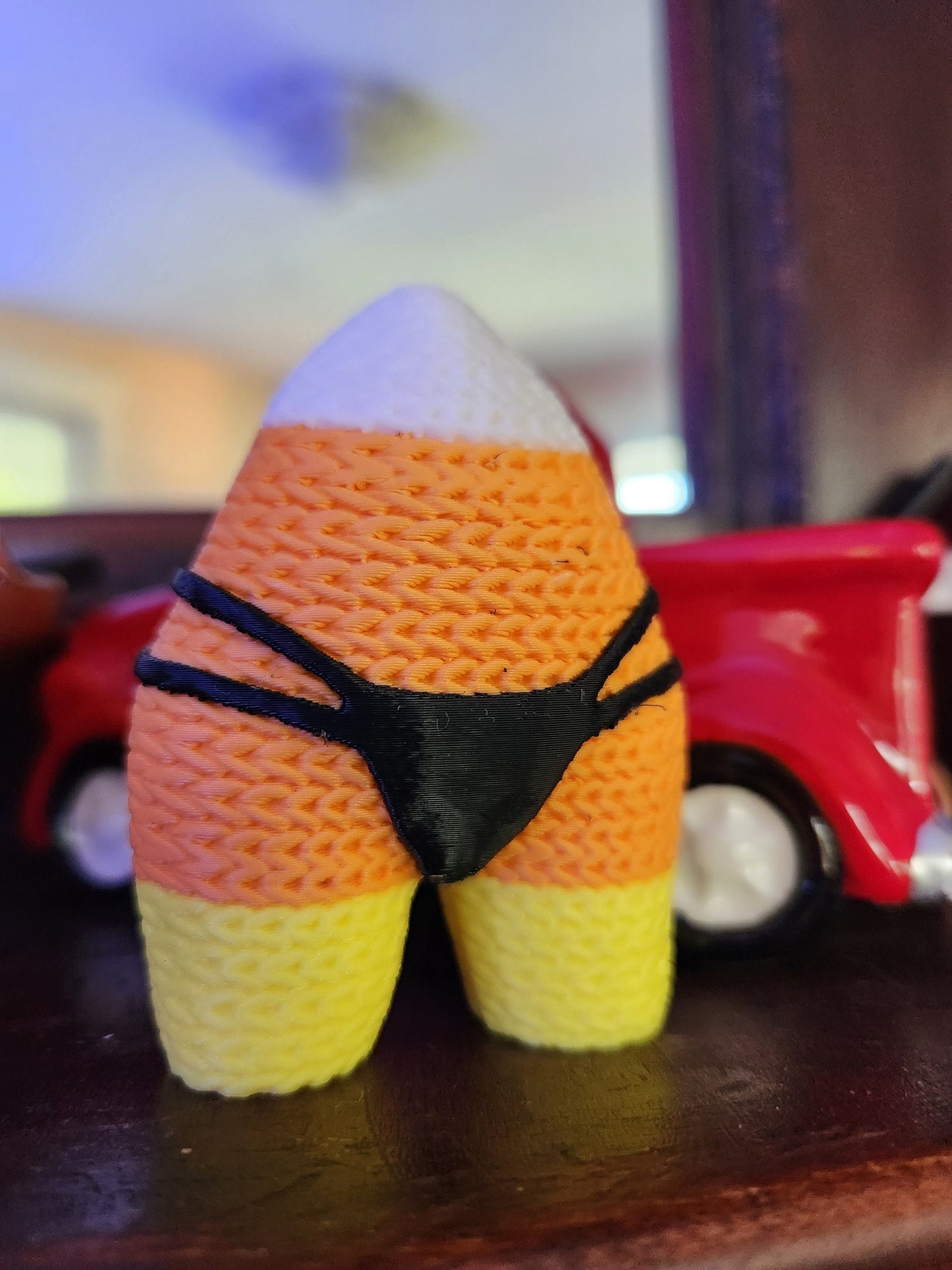 Knitted 3D Printed Candy Corn with booty and g-string