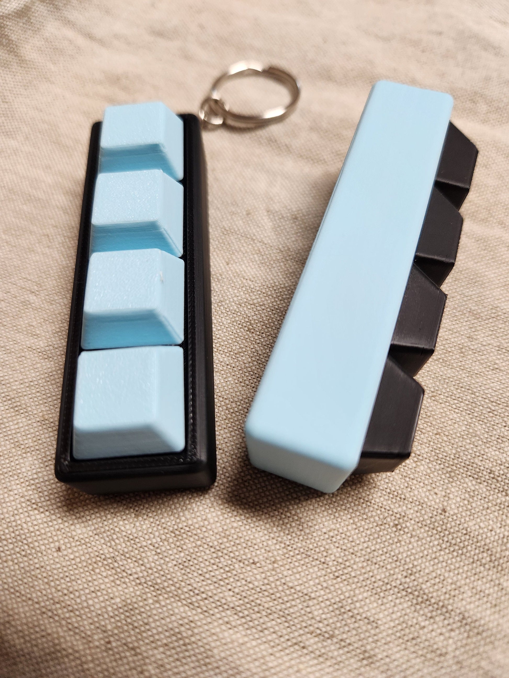 Keycap Fidget Keychain and Sensory Toy with clicky keys you can feel and hear