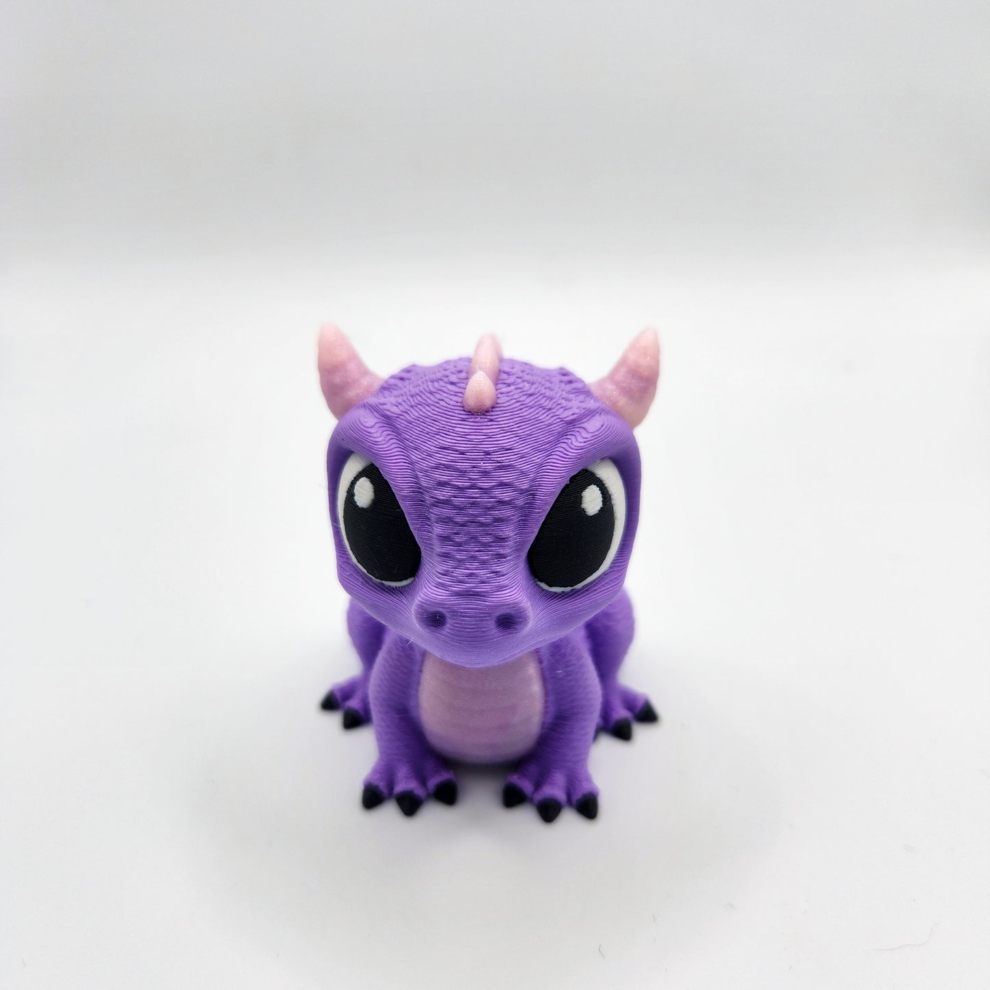 Adorable Baby Dragon Figurine - Beautiful Colors with Sparkly Horns