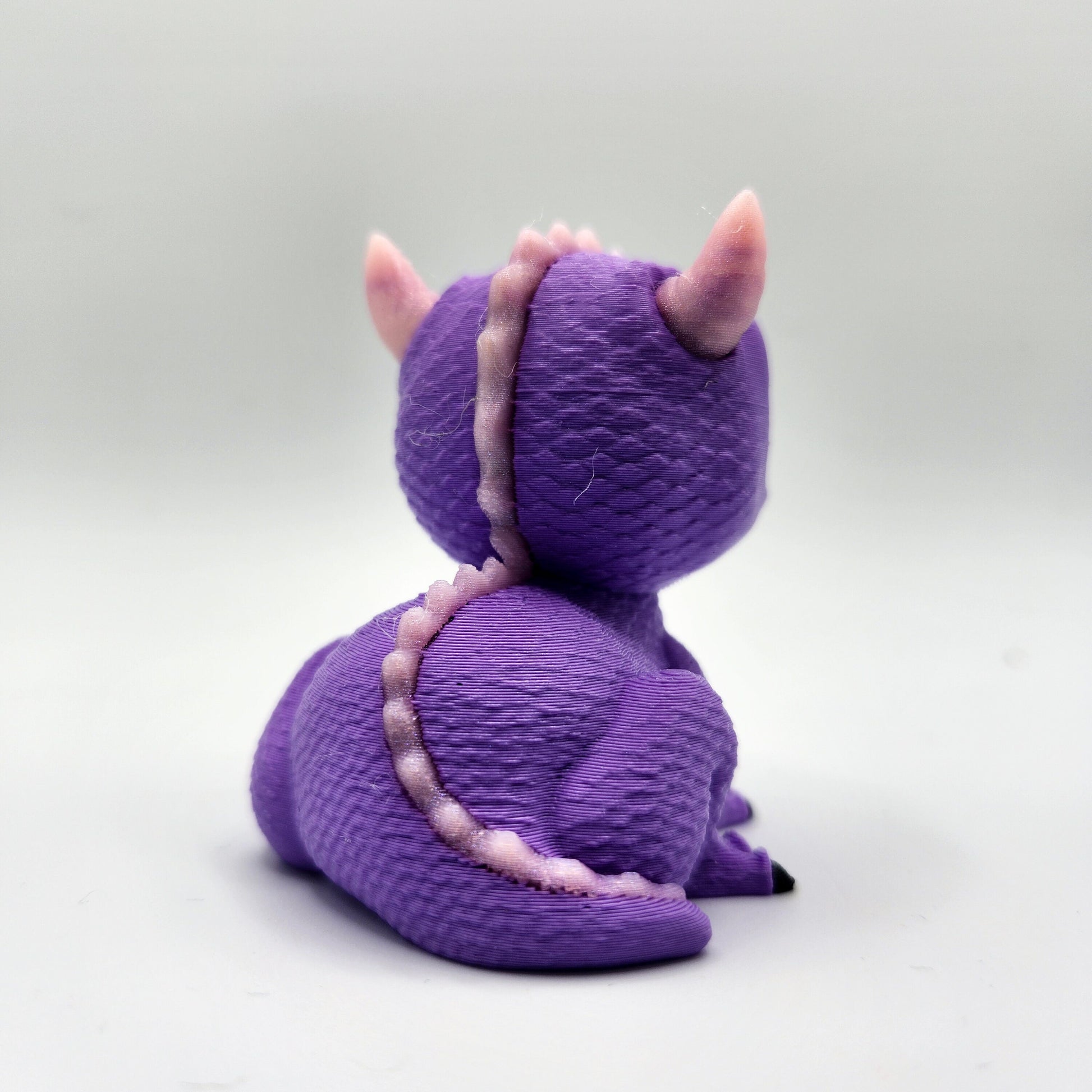 Adorable Baby Dragon Figurine - Beautiful Colors with Sparkly Horns