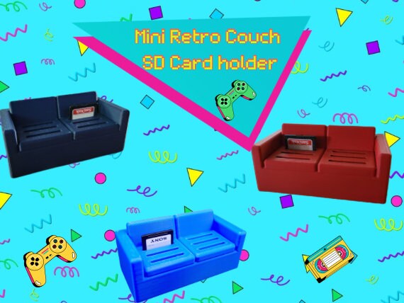 Retro SD Card Couch Organizer - Card Holder for 1999 Nostalgia Lovers