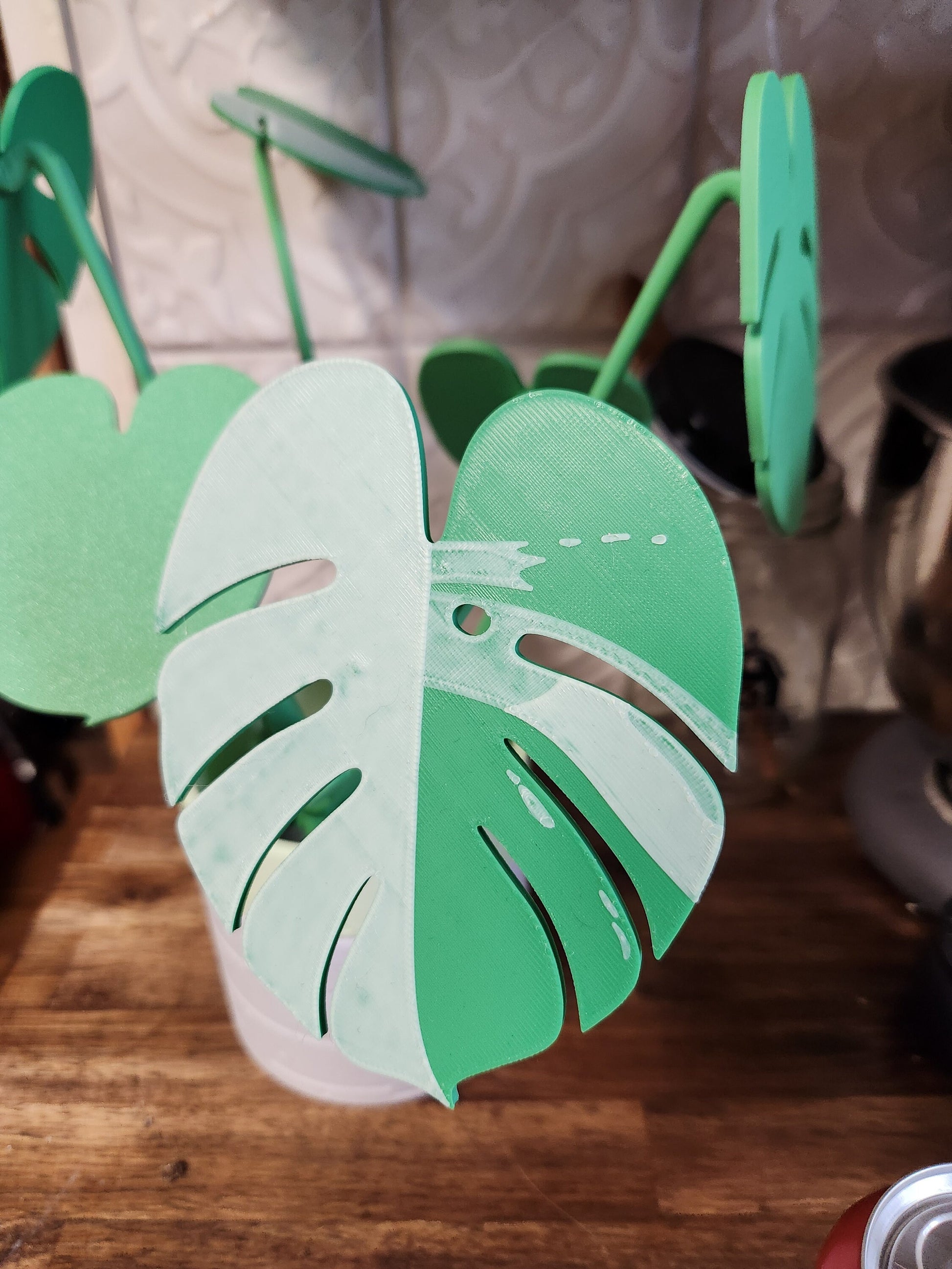 Monstera Plant coaster set fake plant