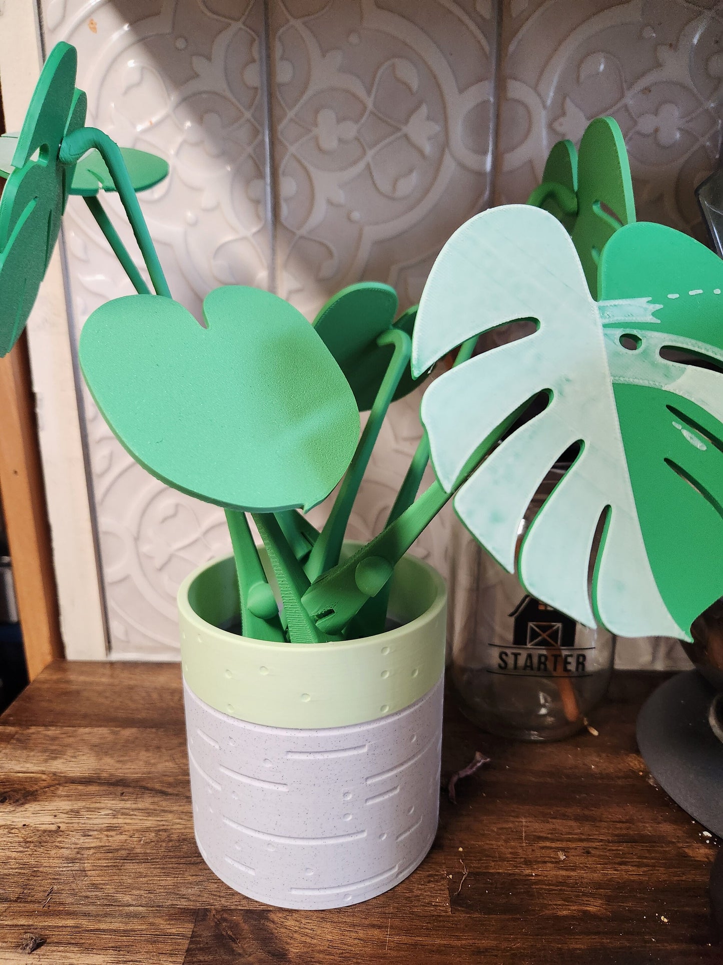 Monstera Plant coaster set fake plant