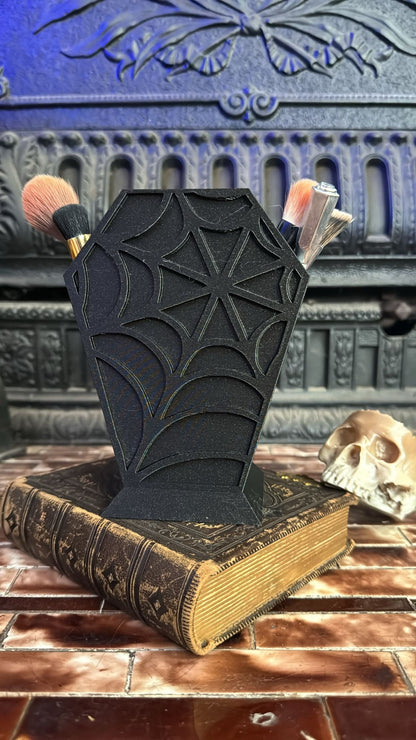 spider web makeup or pen holder