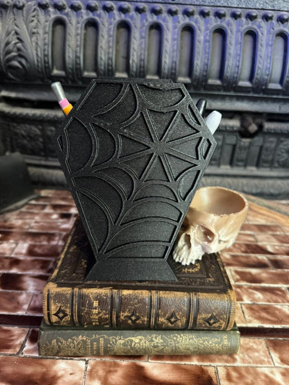 spider web makeup or pen holder