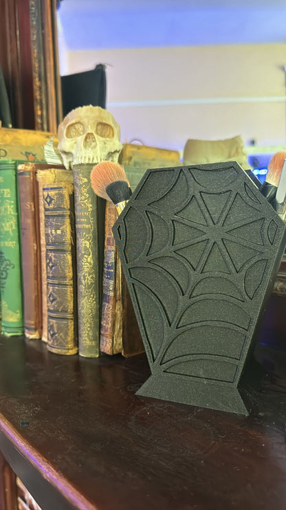 spider web makeup or pen holder