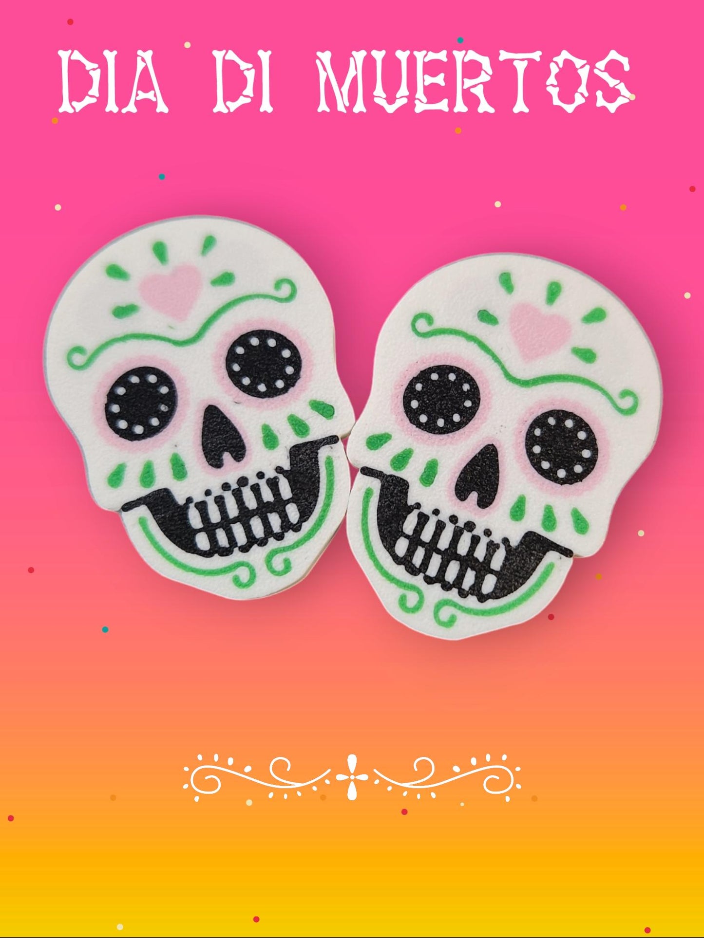 Sugar Skull Fidget Slider - Dia De Muertos - The Perfect Fidget Toy for Stress Relief and Focus All Day