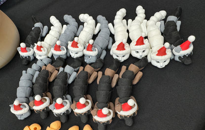 Flexi Santa Pets: Adorable Desk Dog and Cat - Christmas Fidget Toy