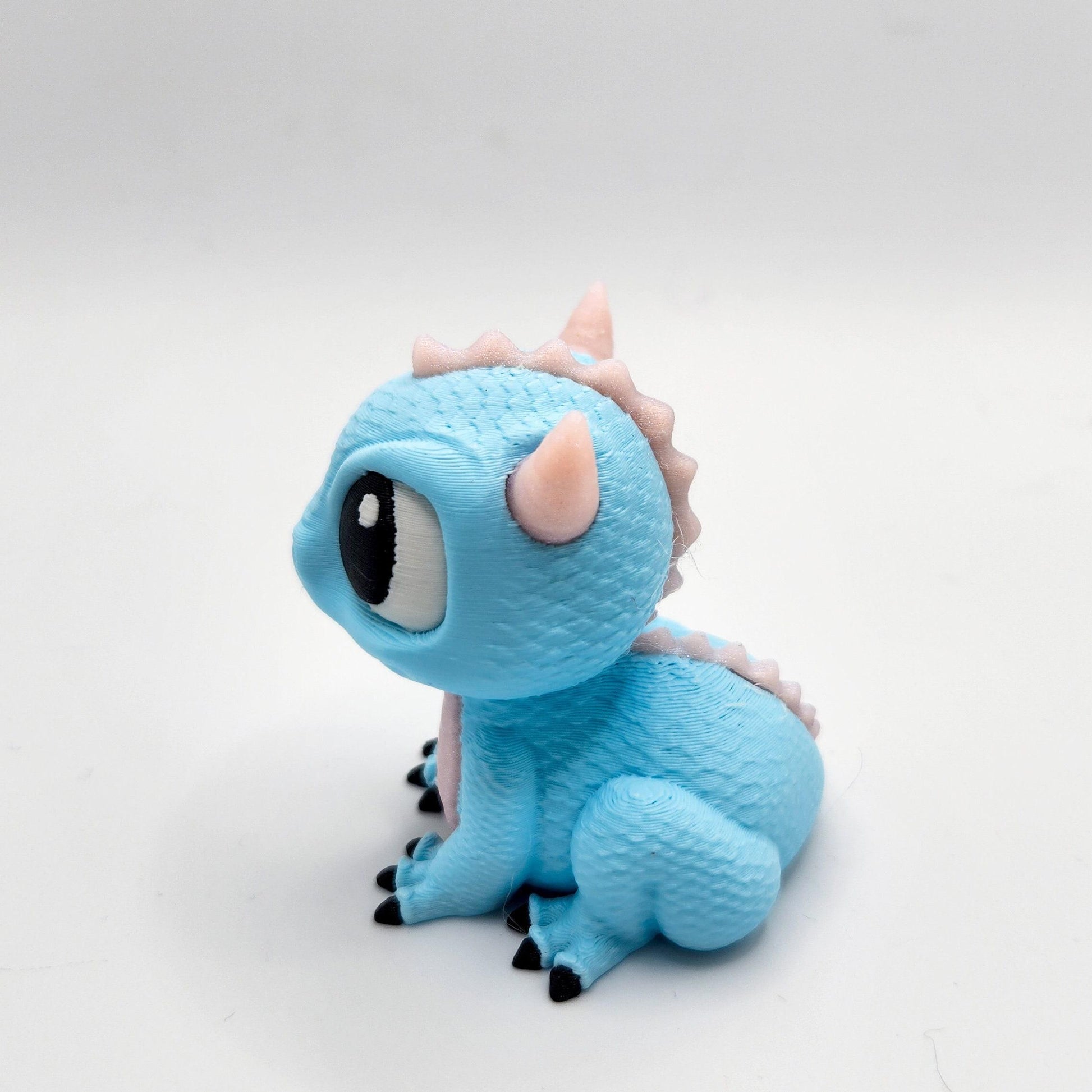 Adorable Baby Dragon Figurine - Beautiful Colors with Sparkly Horns