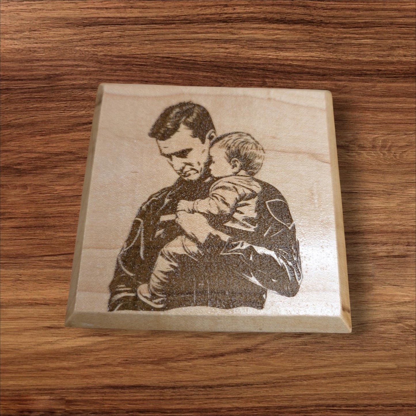 Police officer with child