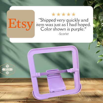 Foldable Cook Book Stand for Cookbooks – Easy Storage - Versatile and Adjustable Reading Accessory