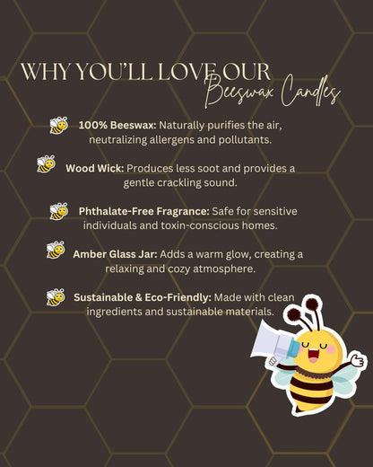 Beeswax Candle - At Home Collection - Kiwi's Fruit Stand