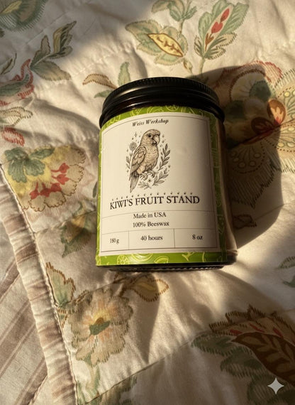 Beeswax Candle - At Home Collection - Kiwi's Fruit Stand