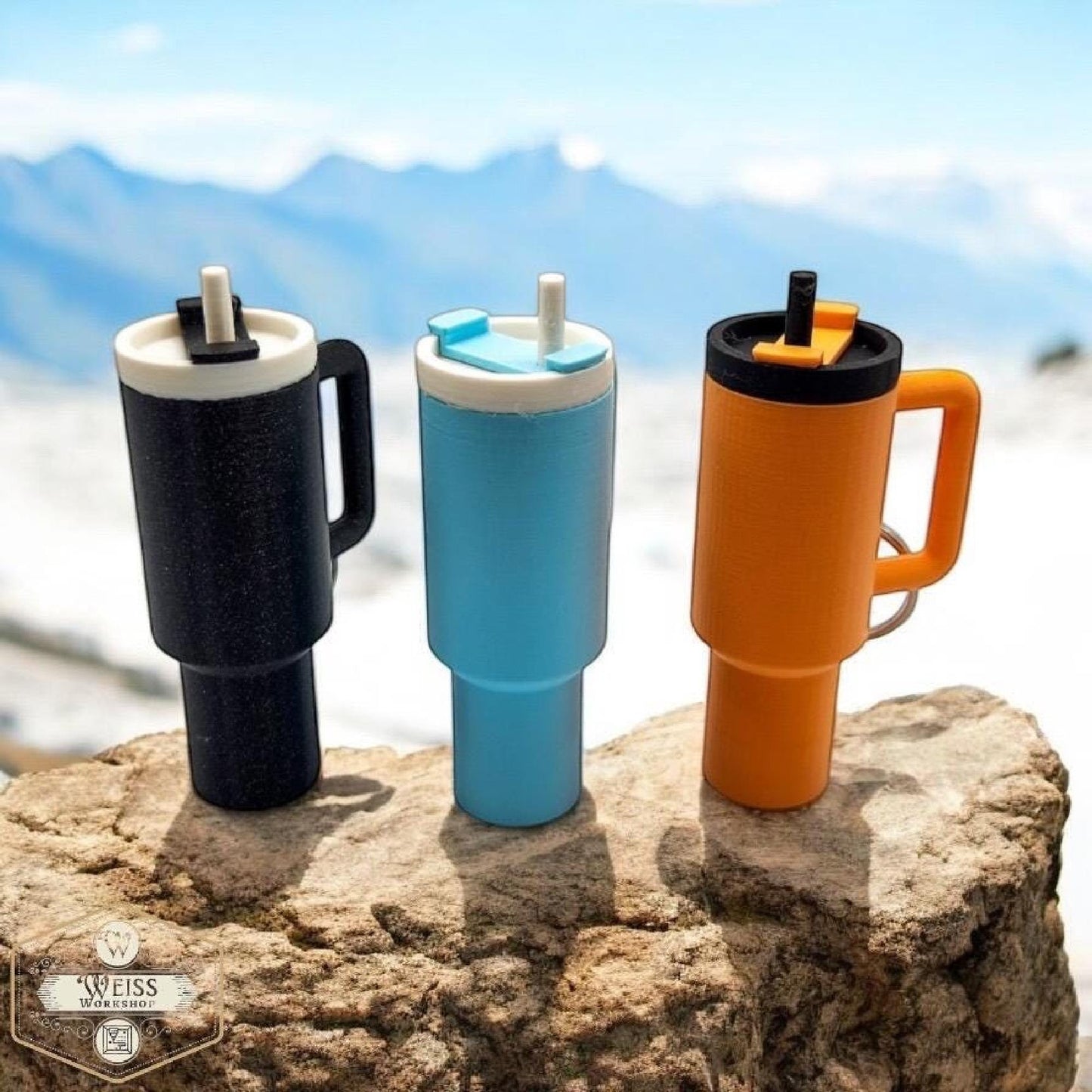 Mini Stanley Cup Keychain - Multicolor Tumbler-Inspired Keyring with Secret Storage Compartment, Mix and Match Options