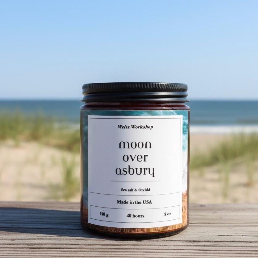 Beeswax Candle - At Home Collection - Moon Over Asbury