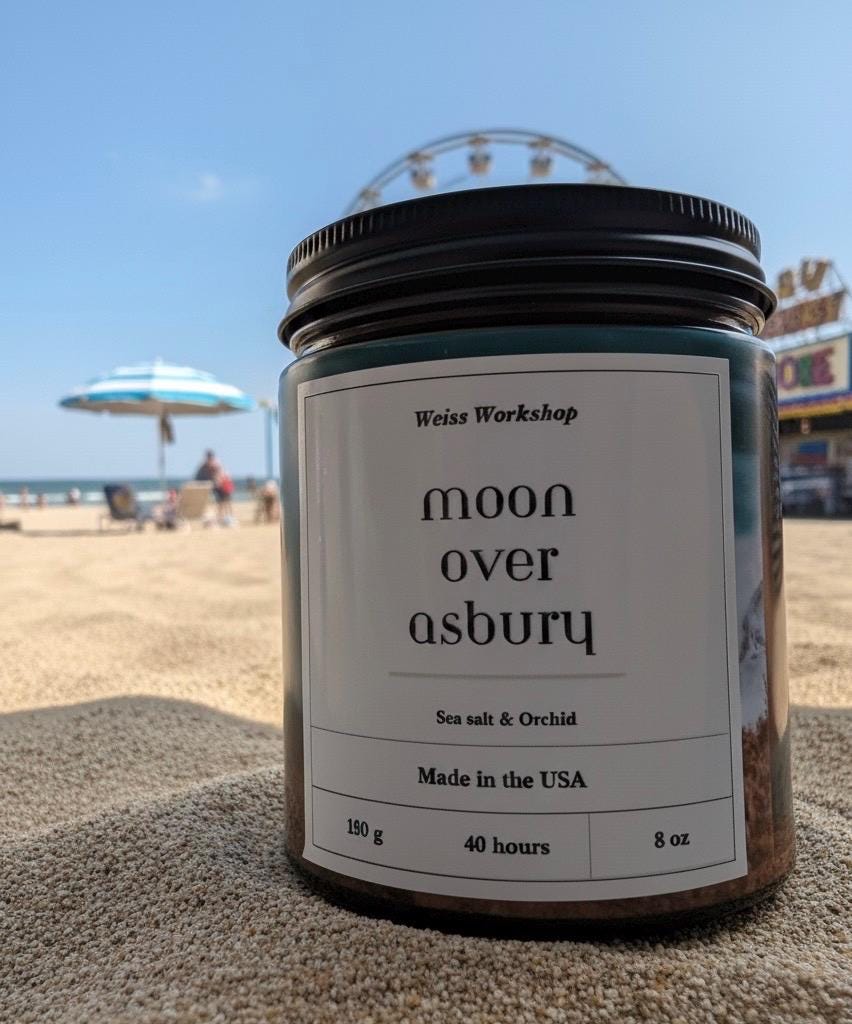 Beeswax Candle - At Home Collection - Moon Over Asbury