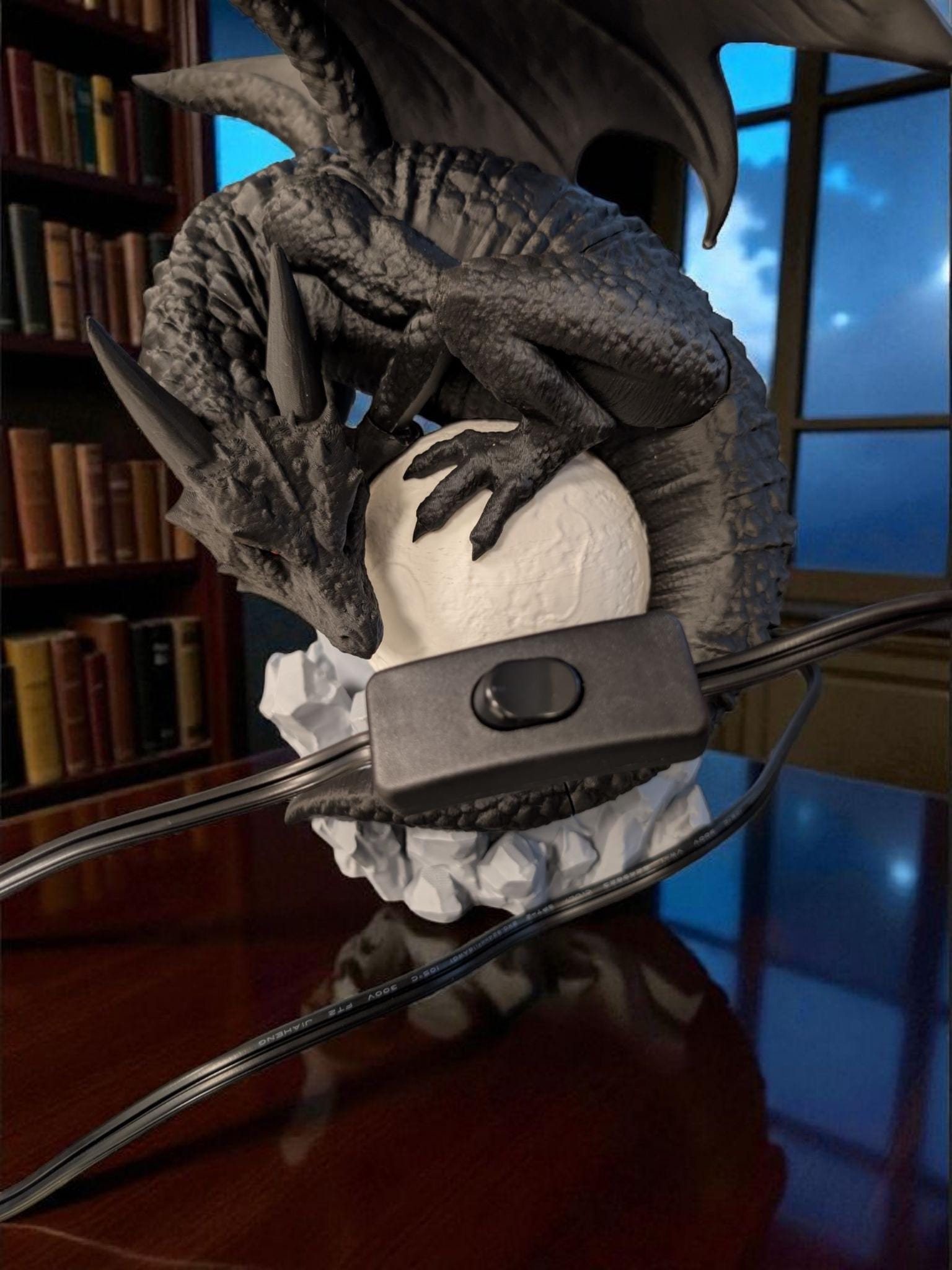 Winged Dragon Moon Table Lamp