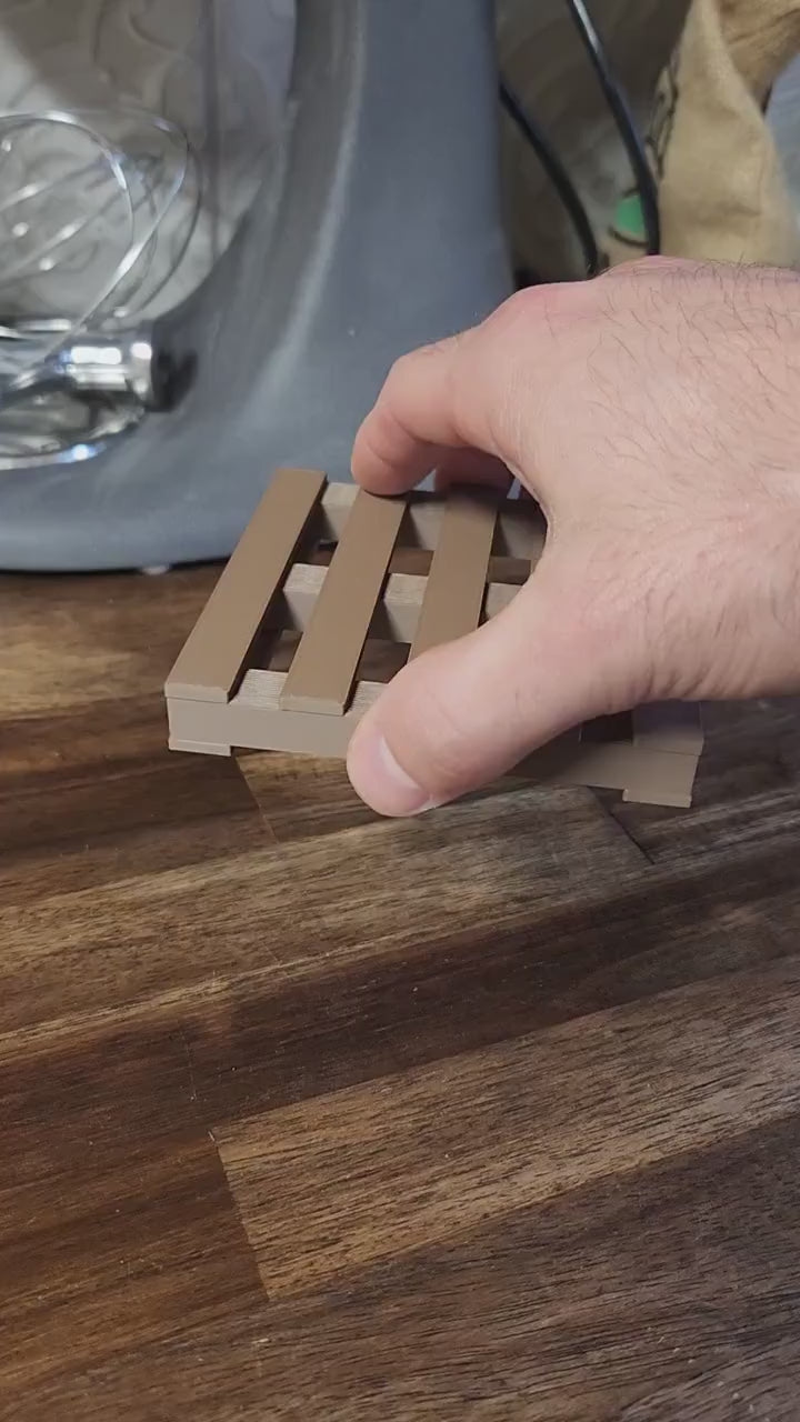 Rustic Mini Pallet Coasters: Man Cave Decor, Set of 4